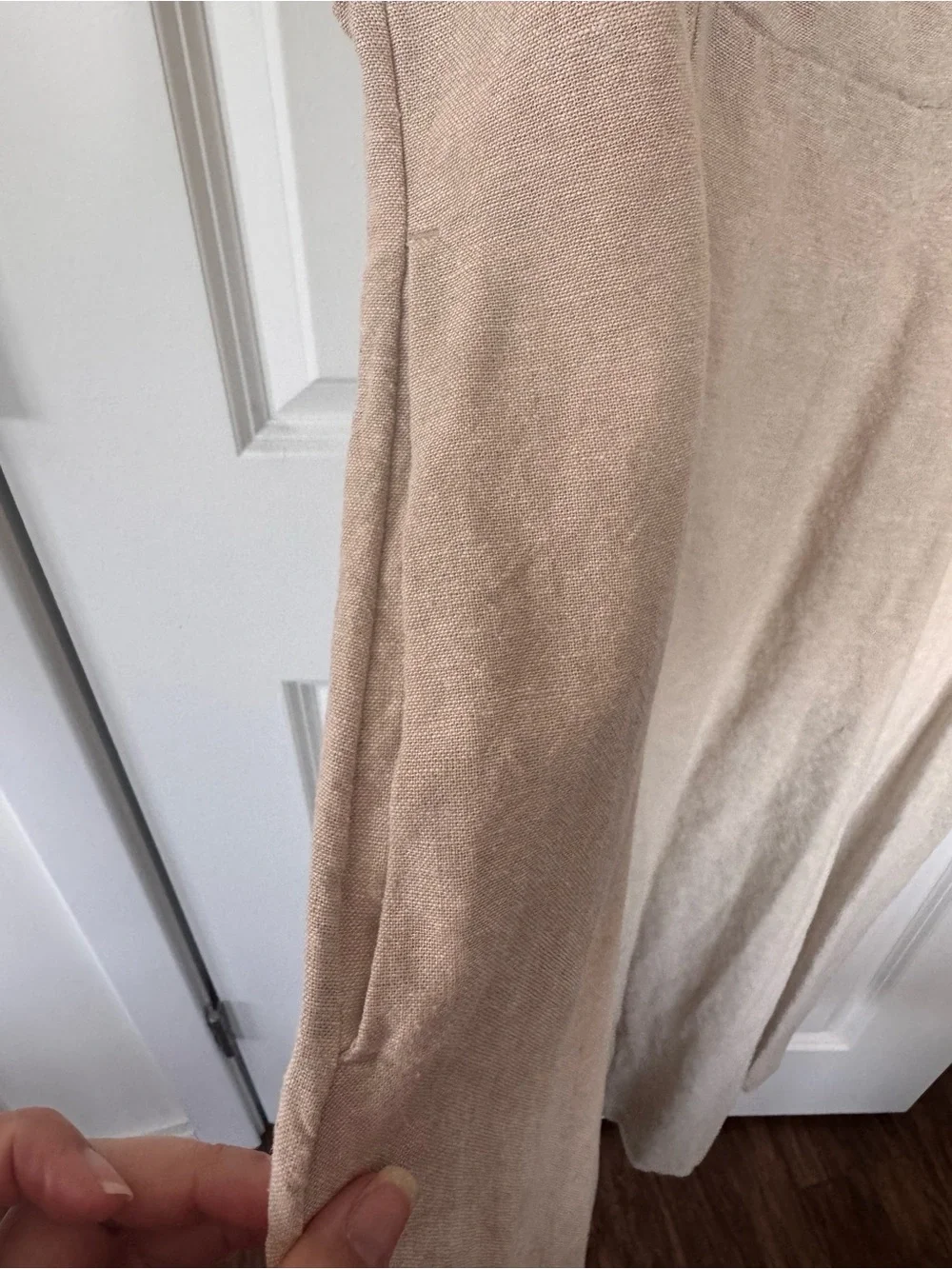 Old Navy Beige linen Midi Dress - Picture 4 of 5